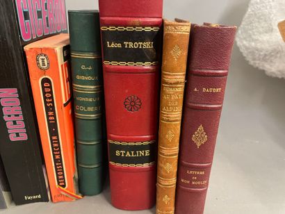 lot de livres modernes dont trois reliés