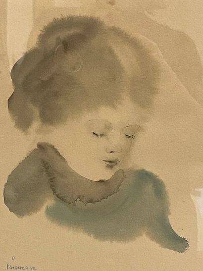 FAIDHERBE
Deux portraits d'enfants
Aquarelle,...