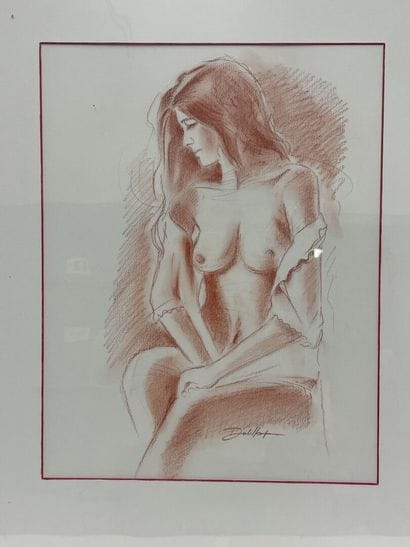 DUBILLOT
Femme assise de profil
Dessin à...