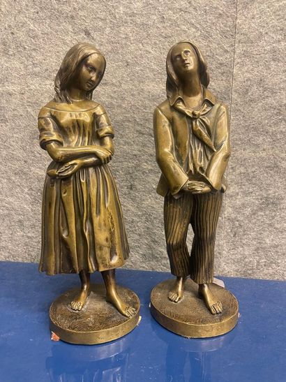 Deux bronzes les amoureux
H : 28 cm