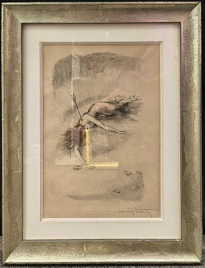 Louis ICART (1888-1950)
Femme étendue percée...