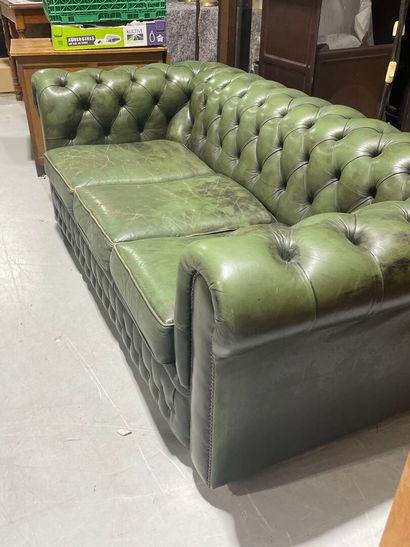 Canapé Chesterfield en moleskine de couleur...