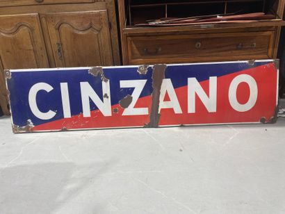 Cinzano
grande plaque émaillée
47 x 197 ...