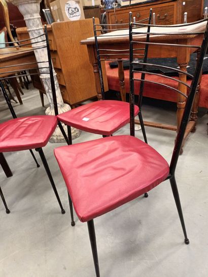 TRAVAIL ITALIEN circa 1960,
Trois chaises...
