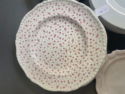 ADAMS, service de table en procelaine blanche...