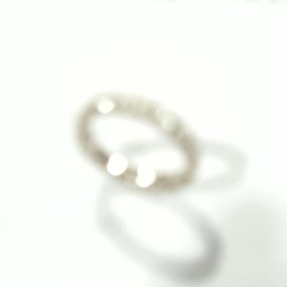 18K white gold (750) wedding band, entirely...