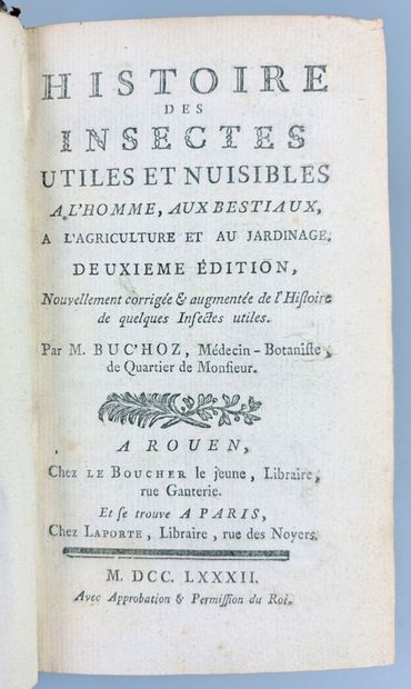 [Entomologie] BUC'HOZ. Histoire des insectes...