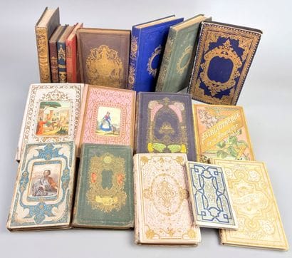 [Cartonnages romantiques] Réunion de 17 volumes...