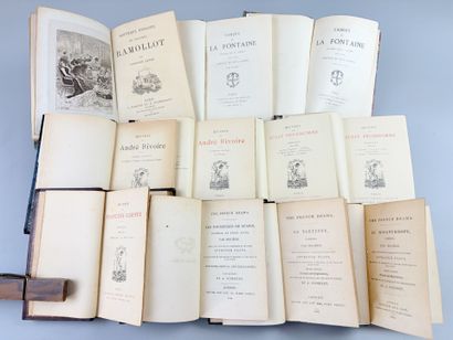Réunion de 11 volumes in-16 ou in-12 bien...