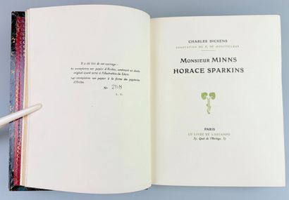 DICKENS (Charles). Monsieur Minns. Horace...