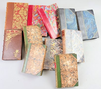 Réunion de 11 volumes in-16 ou in-12 bien...