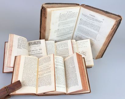 Réunion de 6 volumes in-12 ou in-4 reliés...