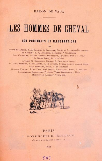 VAUX (Baron de). Les hommes de cheval depuis...