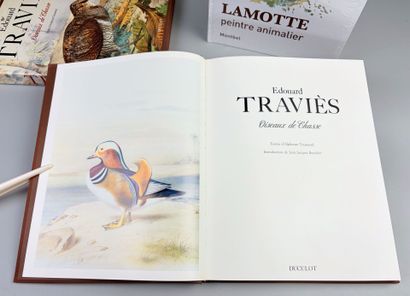 TRAVIES (Édouard). Oiseaux de chasse. Texte...