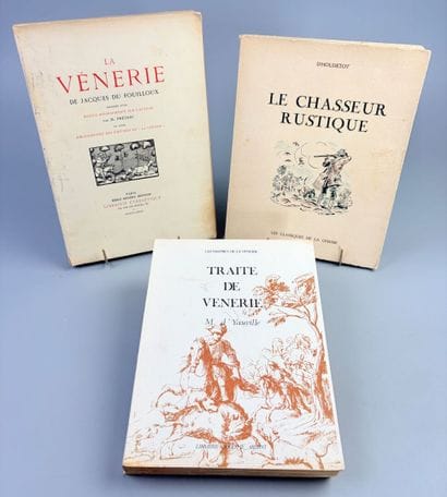 Réunion de 3 classiques de la vénerie. In-8...