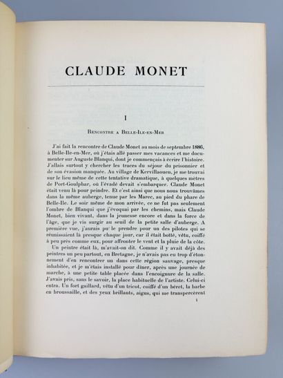 GEFFROY (Gustave). Claude Monet. Sa vie,...
