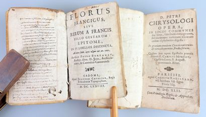 Réunion de 2 volumes in-12 du XVIIIe siècle...