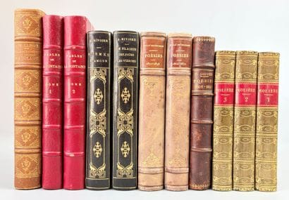 Réunion de 11 volumes in-16 ou in-12 bien...