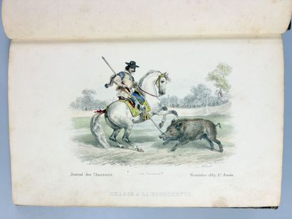 Recueil factice de 32 gravures de chasse...