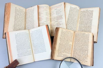 5 volumes in-12 reliés du XVIIe ou du XVIIIe...