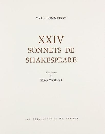 BONNEFOY (Yves)
XXIV SONNETS DE SHAKESPEARE....