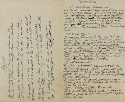 CORRESPONDANCE D'ARTHUR CRAVAN ADRESSEE A...