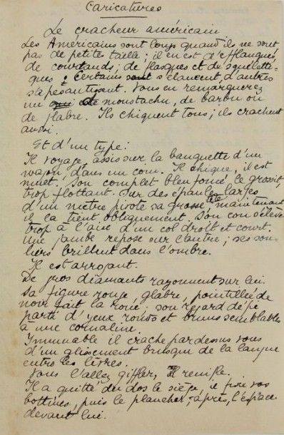 CORRESPONDANCE D'ARTHUR CRAVAN ADRESSEE A...