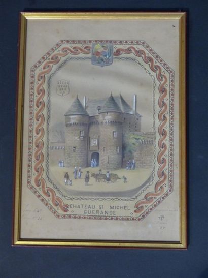 Plat en faïence, de forme octogonale, à décor...