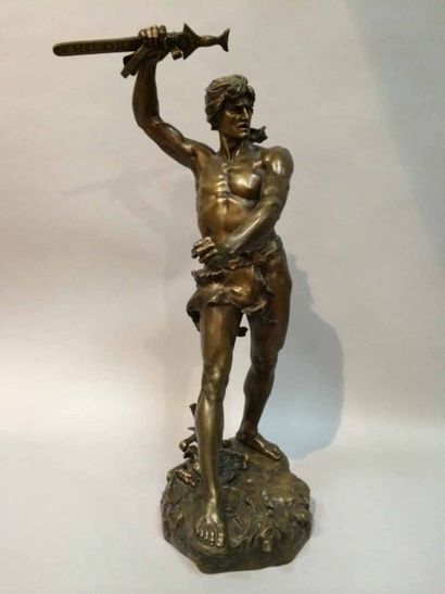 Henri GAUQUIE (1858 - 1927) Guerrier gaulois,...