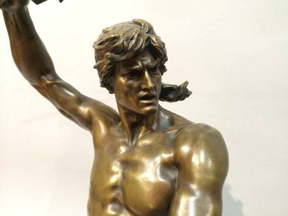 Henri GAUQUIE (1858 - 1927) Guerrier gaulois,...