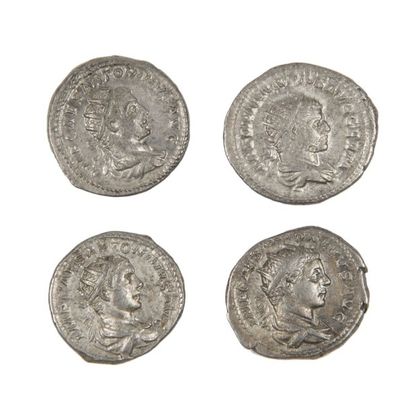LOT de 4 antononiens de CARACALLA et ELAGABALE...