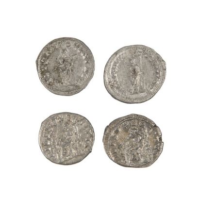 LOT de 4 antononiens de CARACALLA et ELAGABALE...