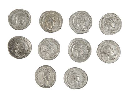 LOT de 10 antoniniens de GORDIEN III , PHILIPPE...