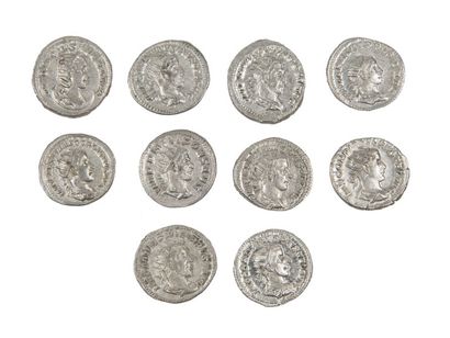 LOT de 10 antoniniens de GORDIEN III , PHILIPPE...