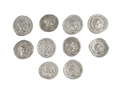 LOT de 10 antoniniens de GORDIEN III , PHILIPPE...