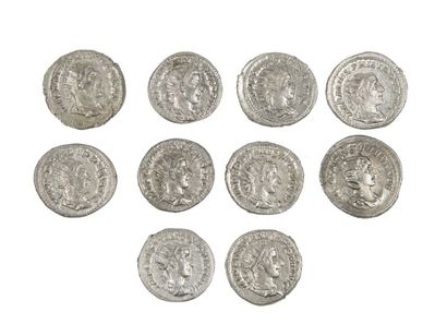 LOT de 10 antoniniens de GORDIEN III , PHILIPPE...