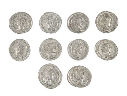 LOT de 10 antoniniens de GORDIEN III , PHILIPPE...