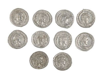 LOT de 10 antoniniens de GORDIEN III , PHILIPPE...