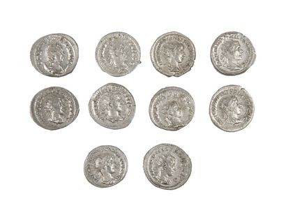 LOT de 10 antoniniens de GORDIEN III , PHILIPPE...