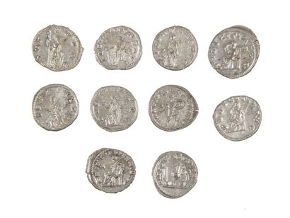 LOT de 10 antoniniens d HOSTLIEN, HERENNIA...