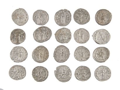 LOT de 20 antoniniens de TRAJAN DECE, PHILIPPEII...