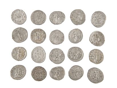 LOT de 20 antoniniens de TRAJAN DECE, PHILIPPEII...