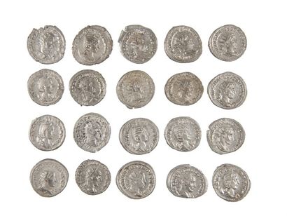LOT de 20 antoniniens de TRAJAN DECE, PHILIPPEII...