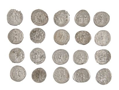 LOT de 20 antoniniens de TRAJAN DECE, PHILIPPEII...