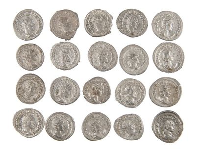 LOT de 20 antoniniens de TRAJAN DECE, PHILIPPEII...