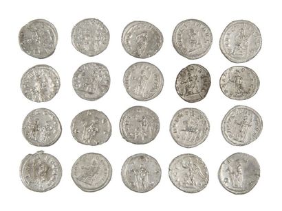 LOT de 20 antoniniens de TRAJAN DECE, PHILIPPEII...