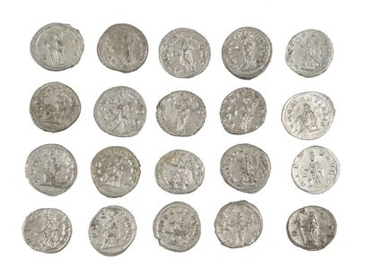 LOT de 20 antoniniens de TRAJAN DECE, PHILIPPEII...