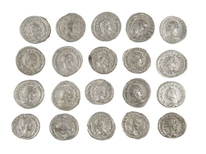 LOT de 20 antoniniens de TRAJAN DECE, PHILIPPEII...