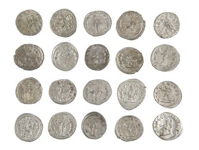 LOT de 20 antoniniens de TRAJAN DECE, PHILIPPEII...