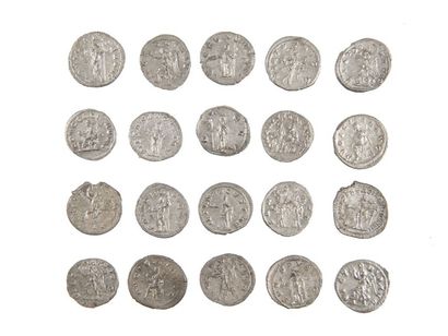 LOT de 20 antoniniens de TRAJAN DECE, PHILIPPEII...